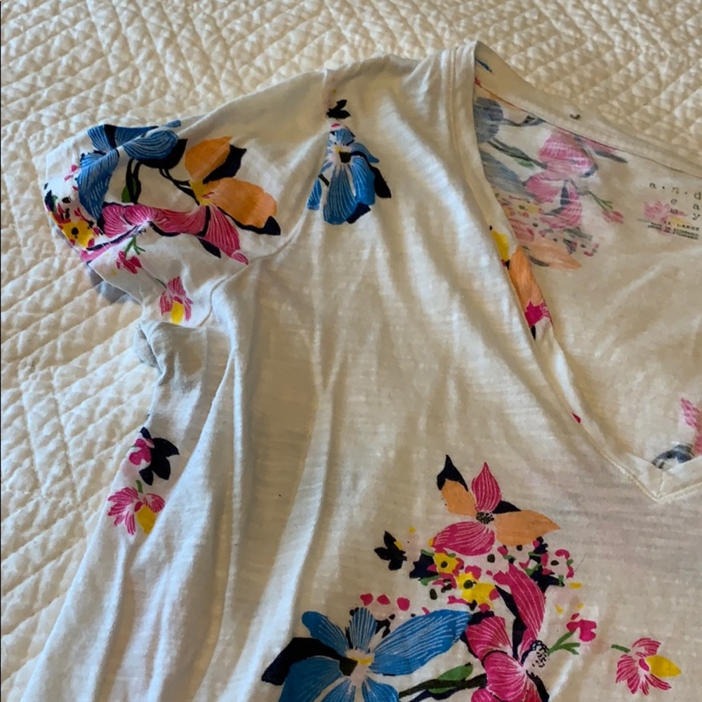 Flower v neck